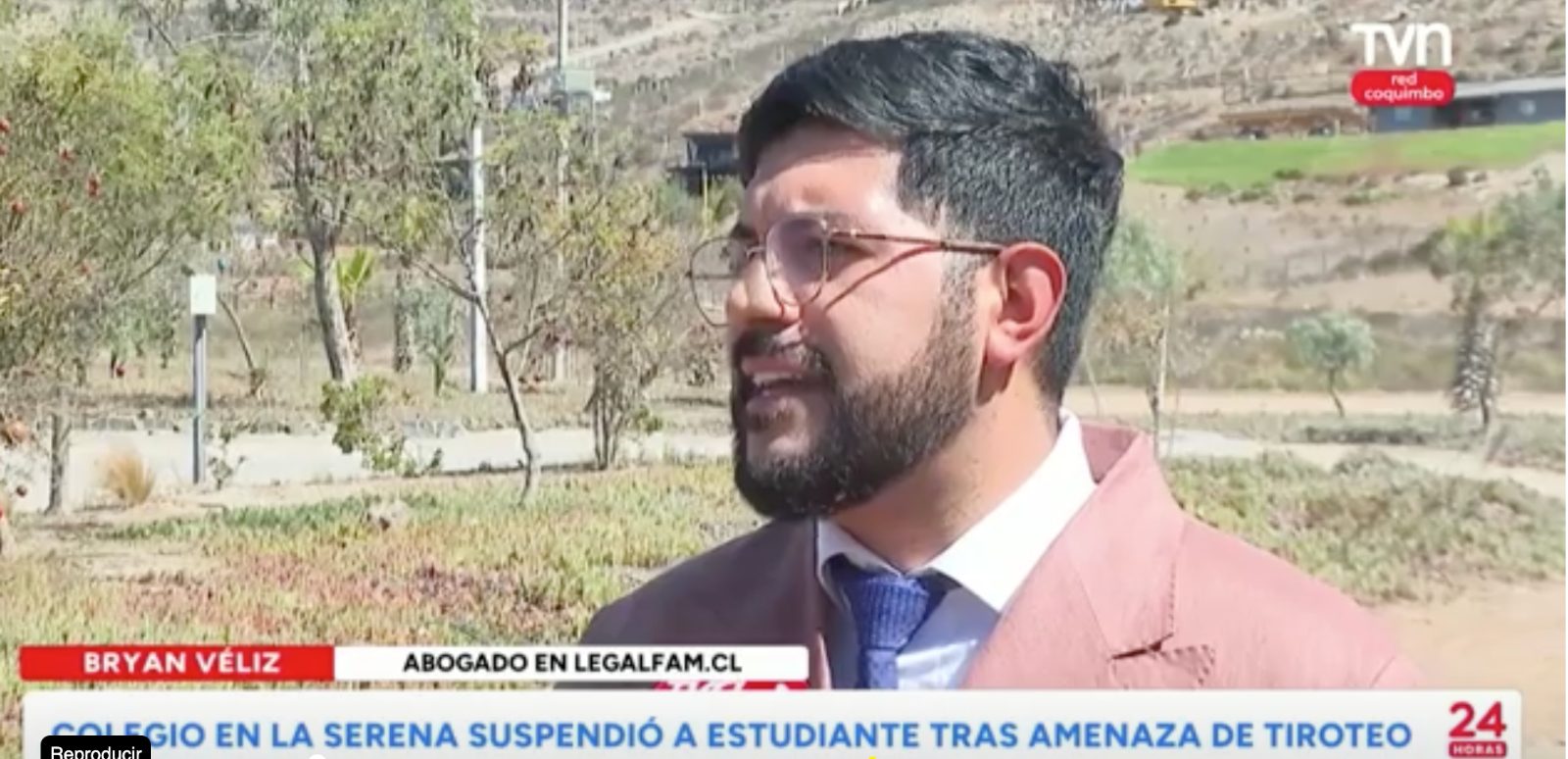 Bryan Véliz entrevistado por 24 Horas TVN Red Coquimbo